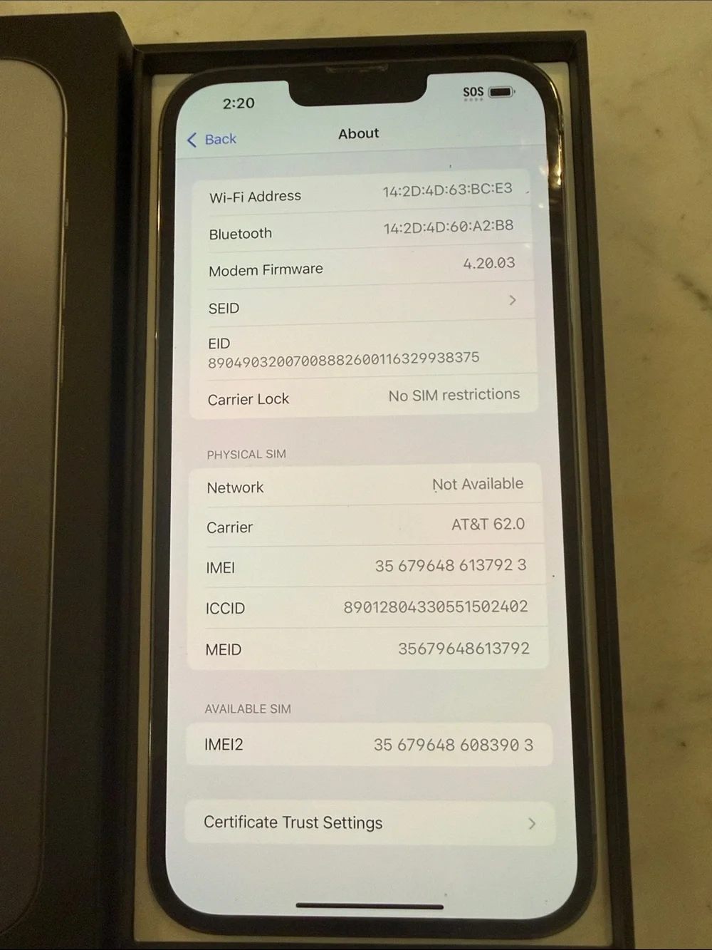 Apple iPhone 13 Pro Max - Graphite/Space Gray - 256GB Unlocked